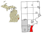 Macomb County Michigan Incorporated and Unincorporated areas St. Clair Shores Highlighted